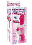 Rabbit Pearl Waterproof Deluxe Rotating Wall Bangers - Pink