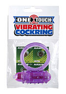 Mini One-Touch Cock Ring - Purple