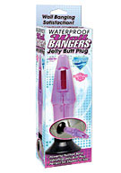 Wallbanger Waterproof Jelly Butt Plug - Purple
