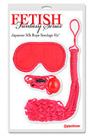 Fetish Fantasy Series Japanese Silk Rope Bondage Kit - Red