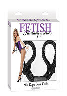 Fetish Fantasy Series Silk Rope Love Cuffs - Black