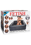 Fetish Fantasy Series Inflatable Lube Wrestling Ring - Black