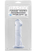 Basix Rubber Works - 6.5'' Dong with Suction Cup - Clear