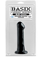 Basix Rubber Works - 6.5'' Dong with Suction Cup - Black