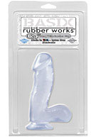 Basix Rubber Works - 6.5'' Dong with Suction Cup - Brown