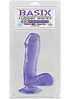 Basix Rubber Works - 7.5'' Dong with Suction Cup - Purple