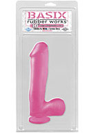 Basix Rubber Works - 10'' Dong with Suction Cup - Pink