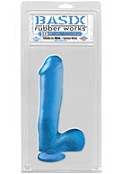 Basix Rubber Works - 10'' Dong with Suction Cup - Blue