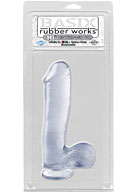 Basix Rubber Works - 10'' Dong with Suction Cup - Clear