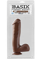 Basix Rubber Works - 10'' Dong with Suction Cup - Brown