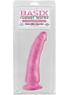 Basix Rubber Works - Slim 7'' with Suction Cup - Pink