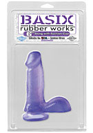 Basix Rubber Works - 6'' Suction Cup Dong - Purple
