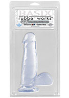 Basix Rubber Works - 7.5'' Suction Cup Dong - Clear