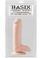 Basix Rubber Works - 8'' Suction Cup Dong - Flesh