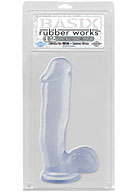 Basix Rubber Works - 12'' Suction Cup Dong - Clear