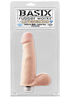 Basix Rubber Works - 7.5'' Vibrating Dong - Flesh