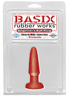Basix Rubber Works - Beginners Butt Plug - Red