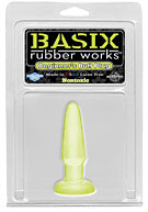 Basix Rubber Works - Beginners Butt Plug - Glow In The Dark