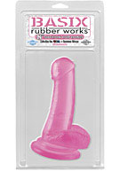 Basix Rubber Works - 8'' Suction Cup Dong - Pink