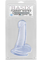 Basix Rubber Works - 8'' Suction Cup Dong - Clear