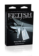 Fetish Fantasy Series Limited Edition Grey Silk Ties - Grey