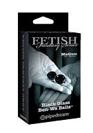 Fetish Fantasy Series Limited Edition Medium Black Glass Ben-Wa Balls - Black