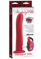 Fetish Fantasy Elite Vibrating 10'' Dildo - Red