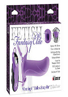 Fetish Fantasy Elite 6'' Vibrating Hollow Strap-On - Purple