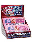 His and Hers X-Rated Coupons - Display