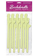 Bachelorette Party Favors Dicky Sipping Straws Glow In the Dark 10pc.