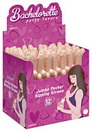 Bachelorette Party Favors Jumbo Pecker Straws - Display