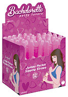 Bachelorette Party Favors Jumbo Pecker Straws - Display