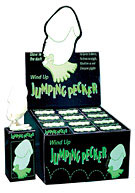 Wind-Up Glow-In-The-Dark Jumping Pecker/display of 12 - Display