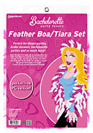 Feather Tiara and Boa - Pink