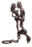 Keyring X-Rated Man & Woman Front - Display