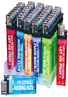 Assorted Humorous Lighters - Display