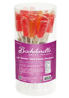 Bachelorette Party Favors Lil' Pecker Hard Candy Suckers - Display