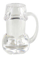 Bachelorette Party Favors Pecker Beer Mug - Clear