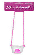 Bachelorette Party Favors Pecker Shot Glass Necklace PINK - Clear