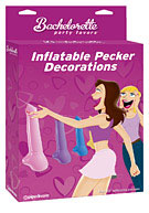 Bachelorette Party Favors Pecker Inflatable - 4 pc.