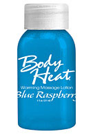 Body Heat Warming Massage Lotion Blue Raspberry 1 oz. (29ml) - Blue Raspberry