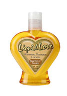 Liquid Love Warming Massage Lotion 4 oz. (120ml) - Peaches 'N Cream