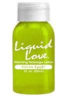 Liquid Love Warming Massage Lotion Green Apple 1 oz. (29ml) - Apple