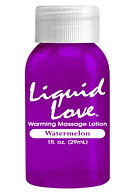 Liquid Love Warming Massage Lotion 1 oz. (29ml) - Watermelon