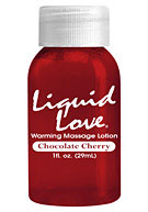 Liquid Love Warming Massage Lotion Chocolate Cherry 1 oz. (29ml) - Chocolate Cherry