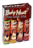 Body Heat Warming Massage Lotion Sampler 4-Pack 1 oz. (29ml)